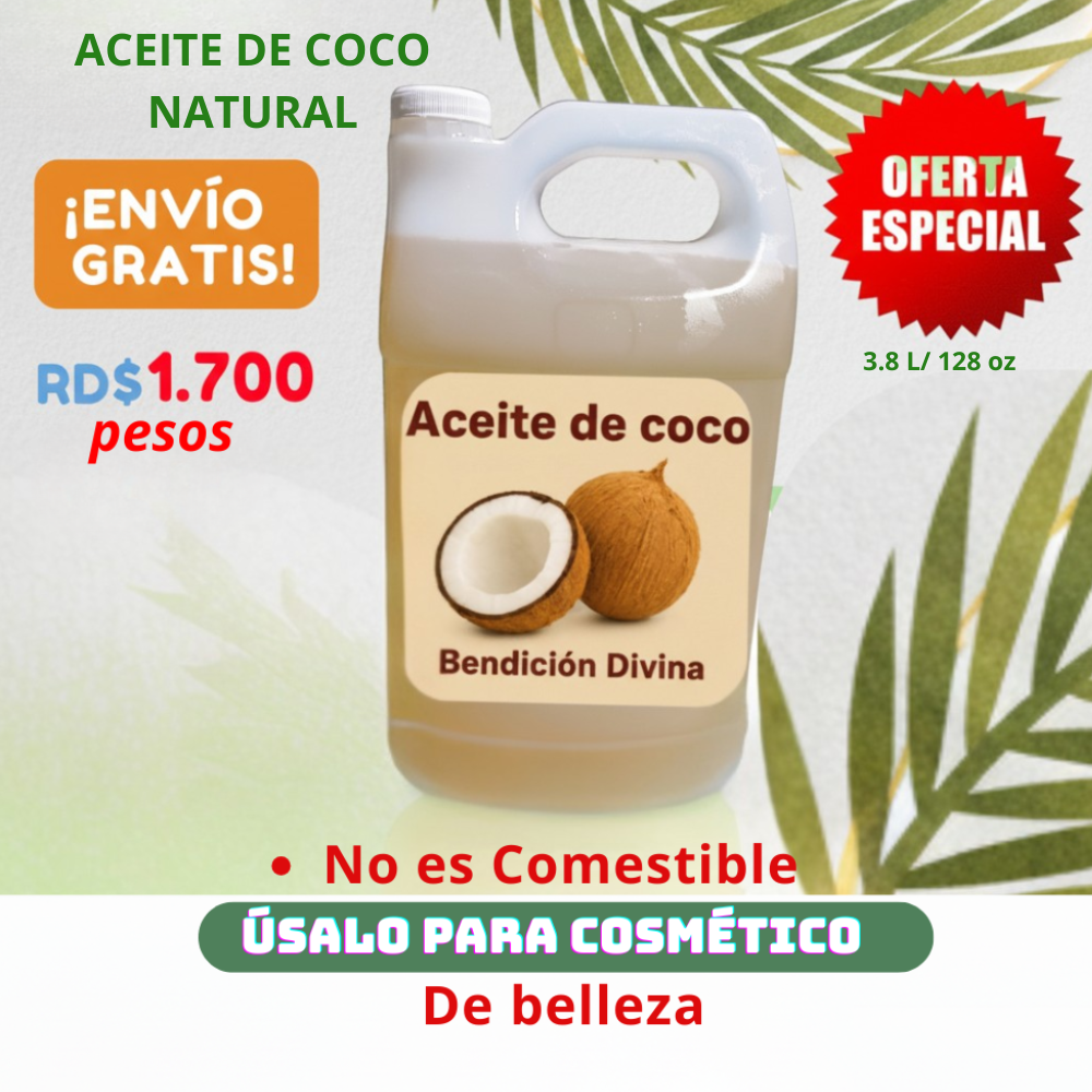 Aceite de coco Natural Sin Quimicos